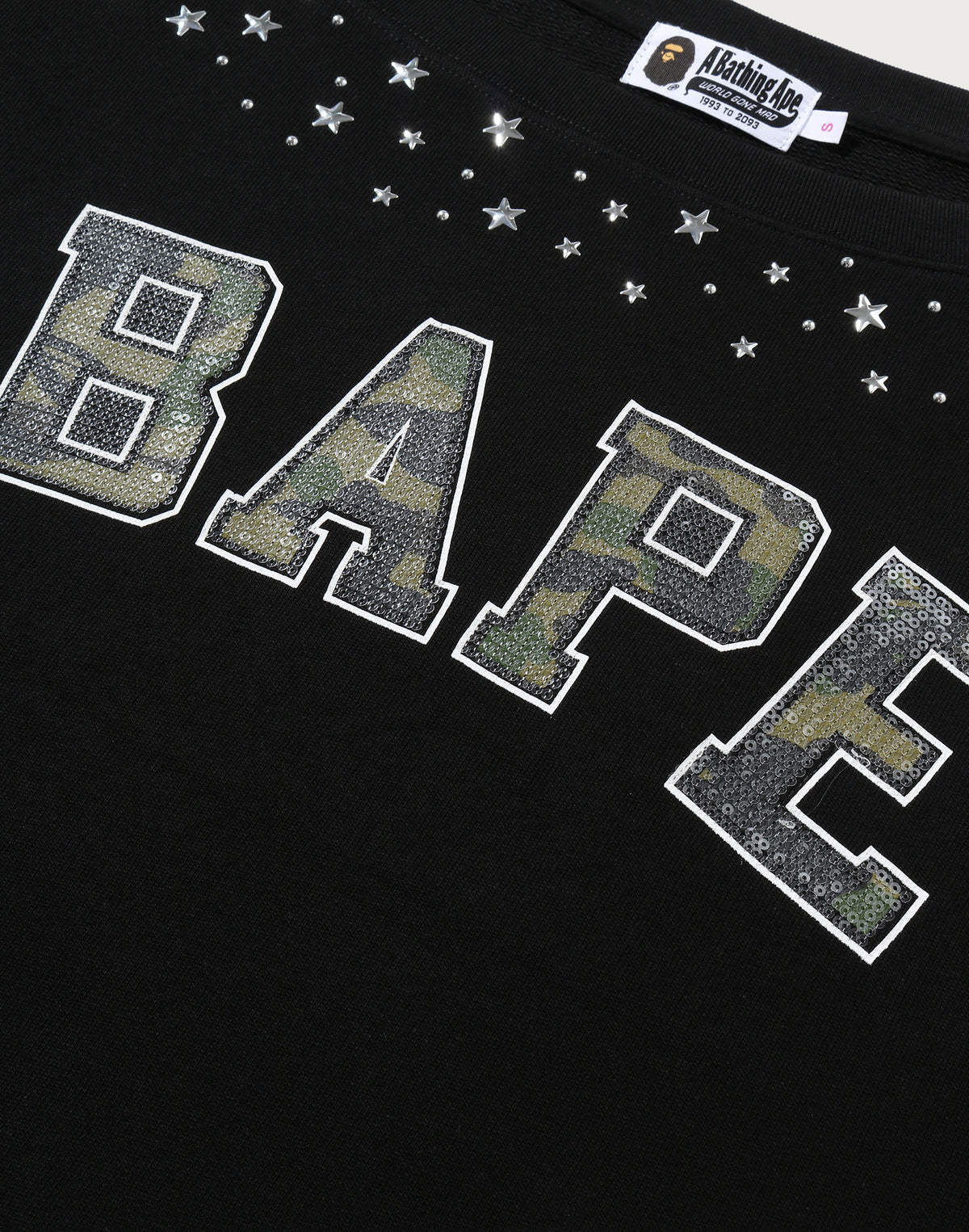 MULTI LOGO STUD DROP SHOULDER SWEATSHIRT LADIES
