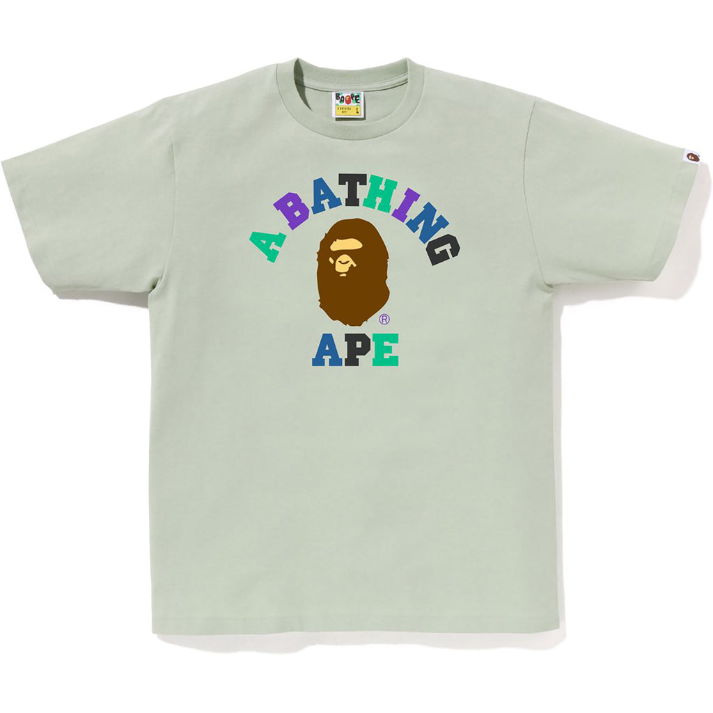 Bape Color BAPE Colors College Tee - Premium Cotton APE HEAD T-Shirt | A BATHING ...