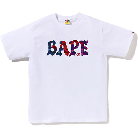 COLOR CAMO CRAZY BAPE LOGO TEE MENS