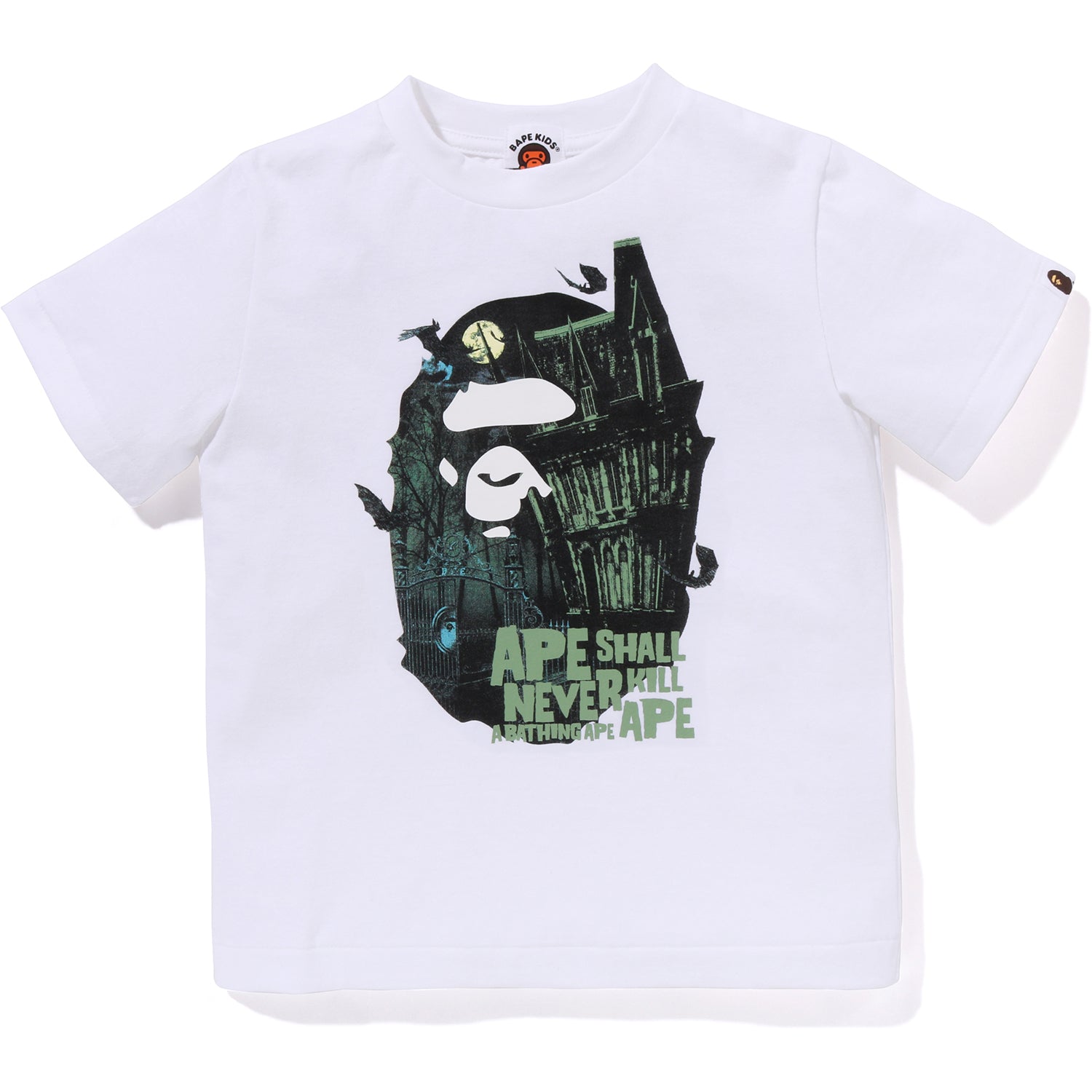 HALLOWEEN BAPE MANSION APE HEAD TEE KIDS