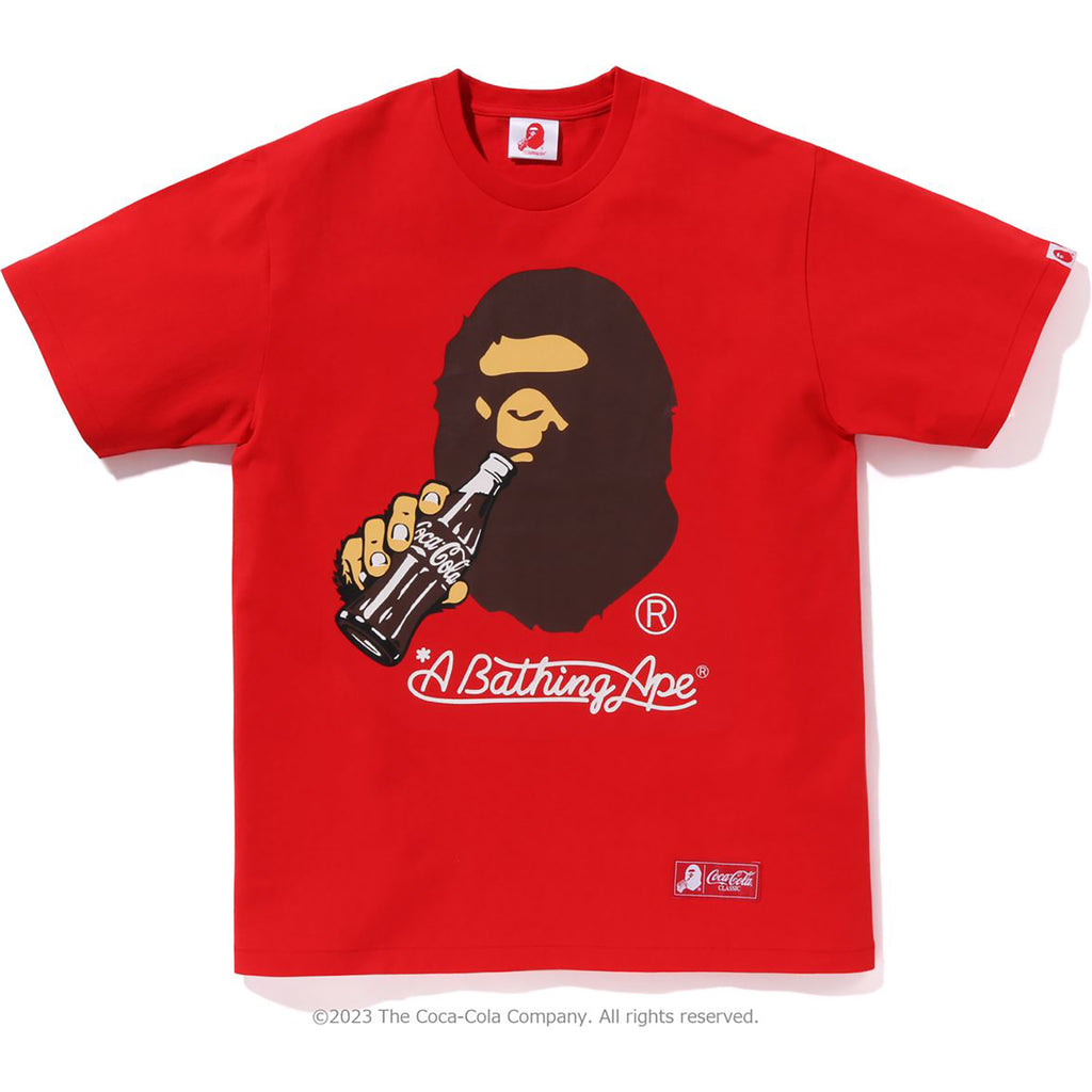 BAPE X COCA-COLA APE HEAD TEE MENS