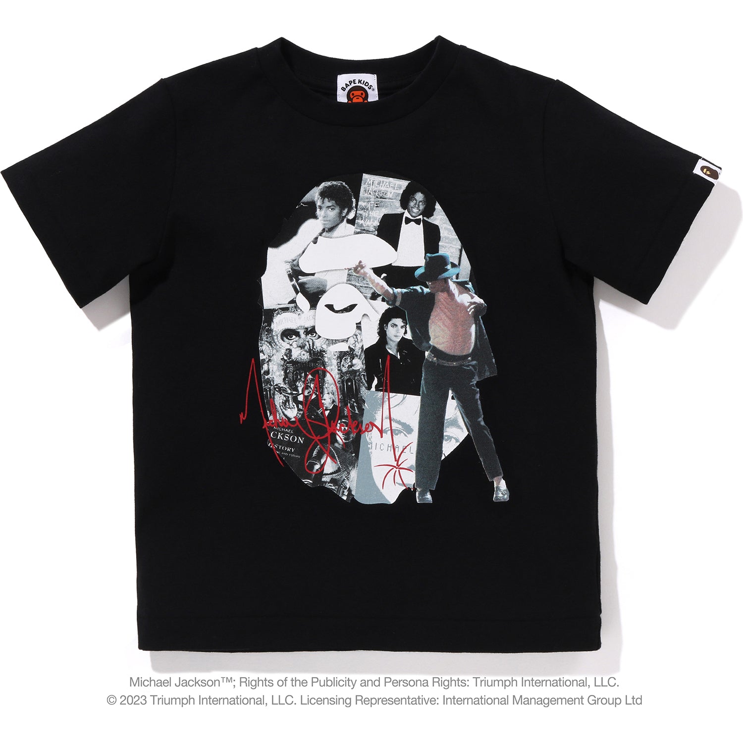 BAPE X MICHAEL JACKSON ALBUM JACKET APE HEAD TEE KIDS