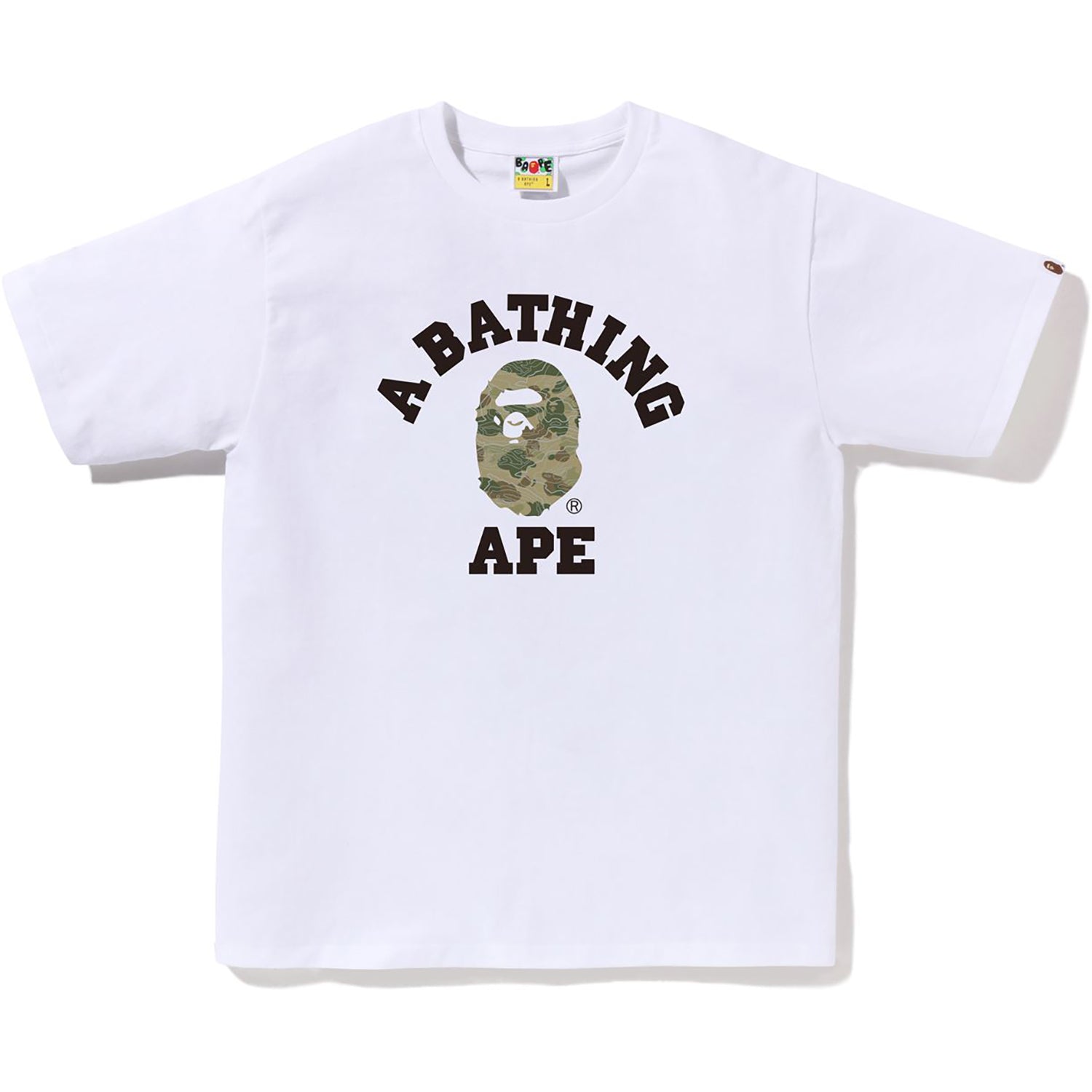 BAPE x Russell Color Camo College Layered L/S Tee Blue