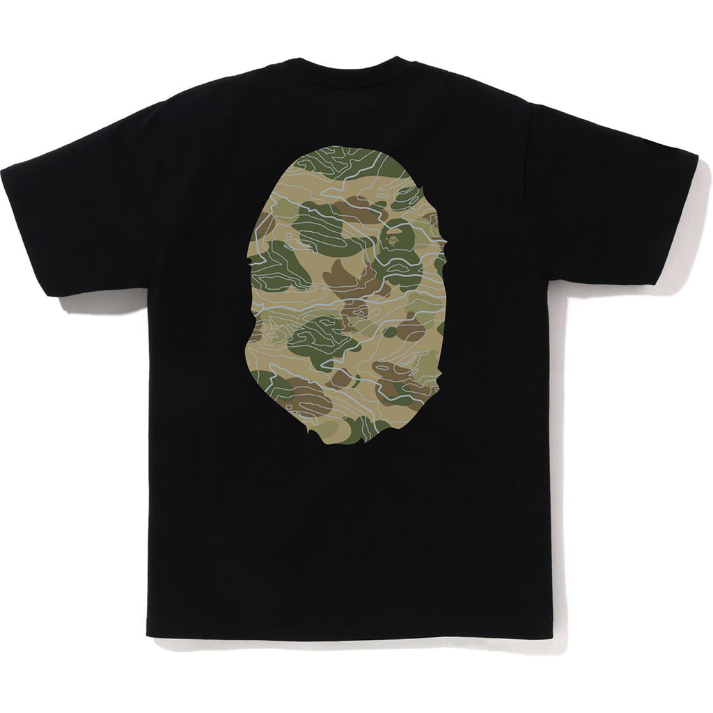 LAYERED LINE CAMO BIG APE HEAD TEE MENS