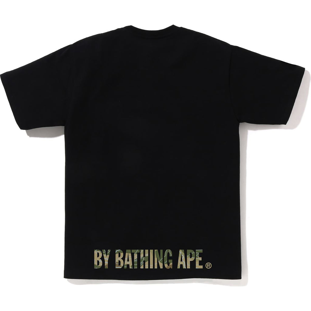 LAYERED LINE CAMO APE FACE TEE MENS | us.bape.com