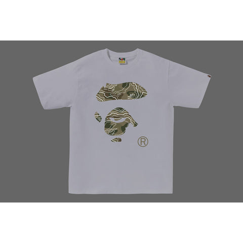 LAYERED LINE CAMO APE FACE TEE MENS