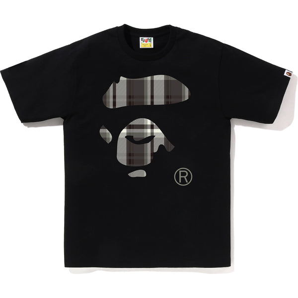 BAPE CHECK APE FACE TEE MENS