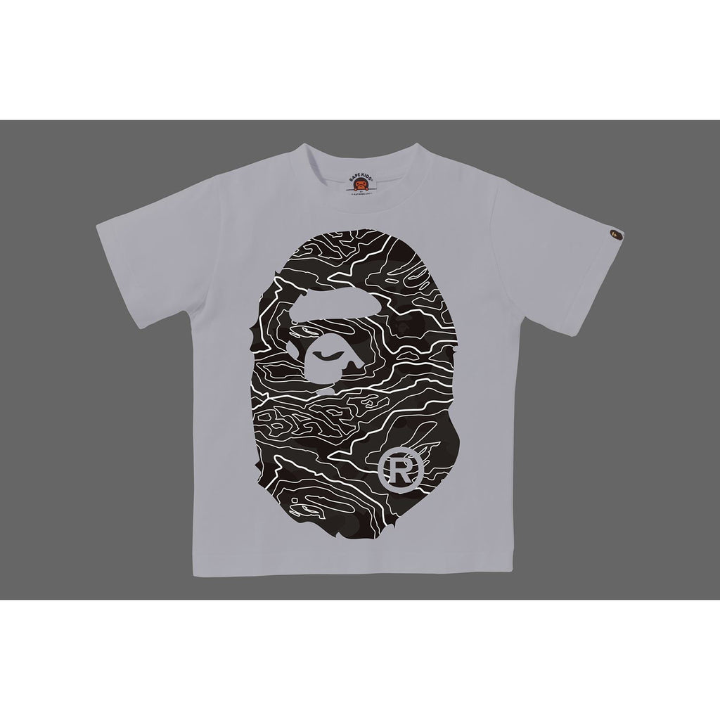 LAYERED LINE CAMO BIG APE HEAD TEE KIDS