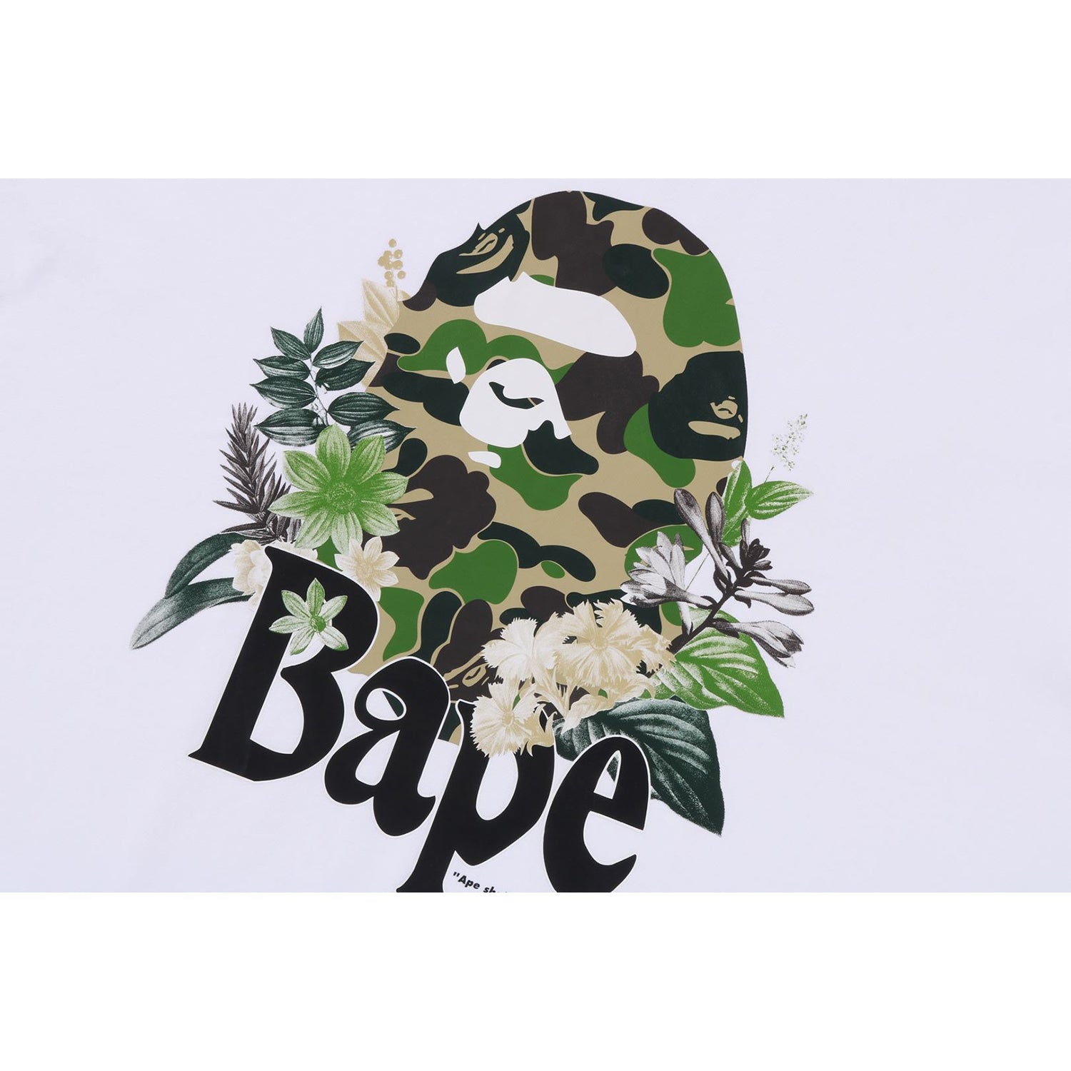 Bape Flora Big Ape Head Relaxed Fit Tee White