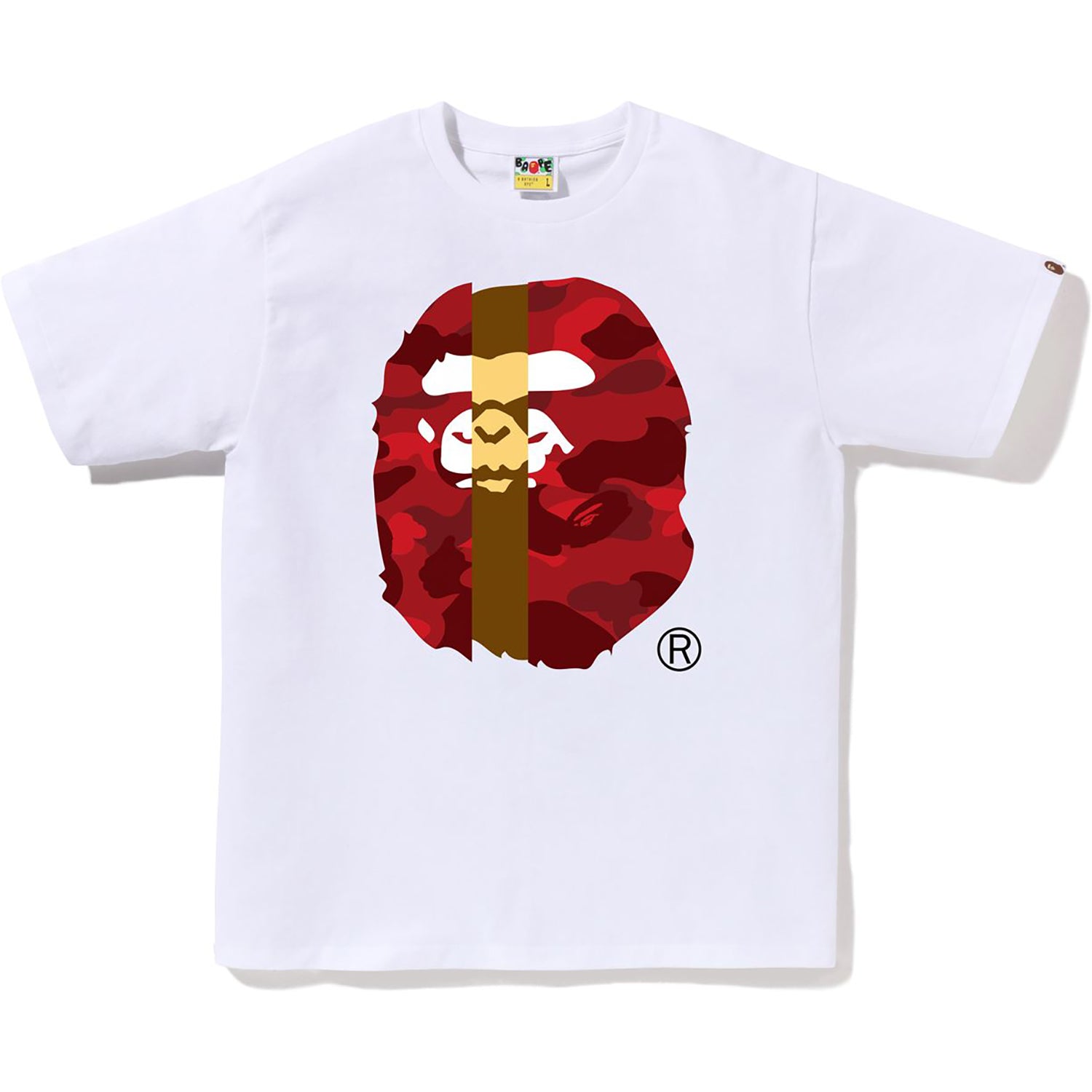 COLOR CAMO TRANSFORM BIG APE HEAD TEE MENS us.bape