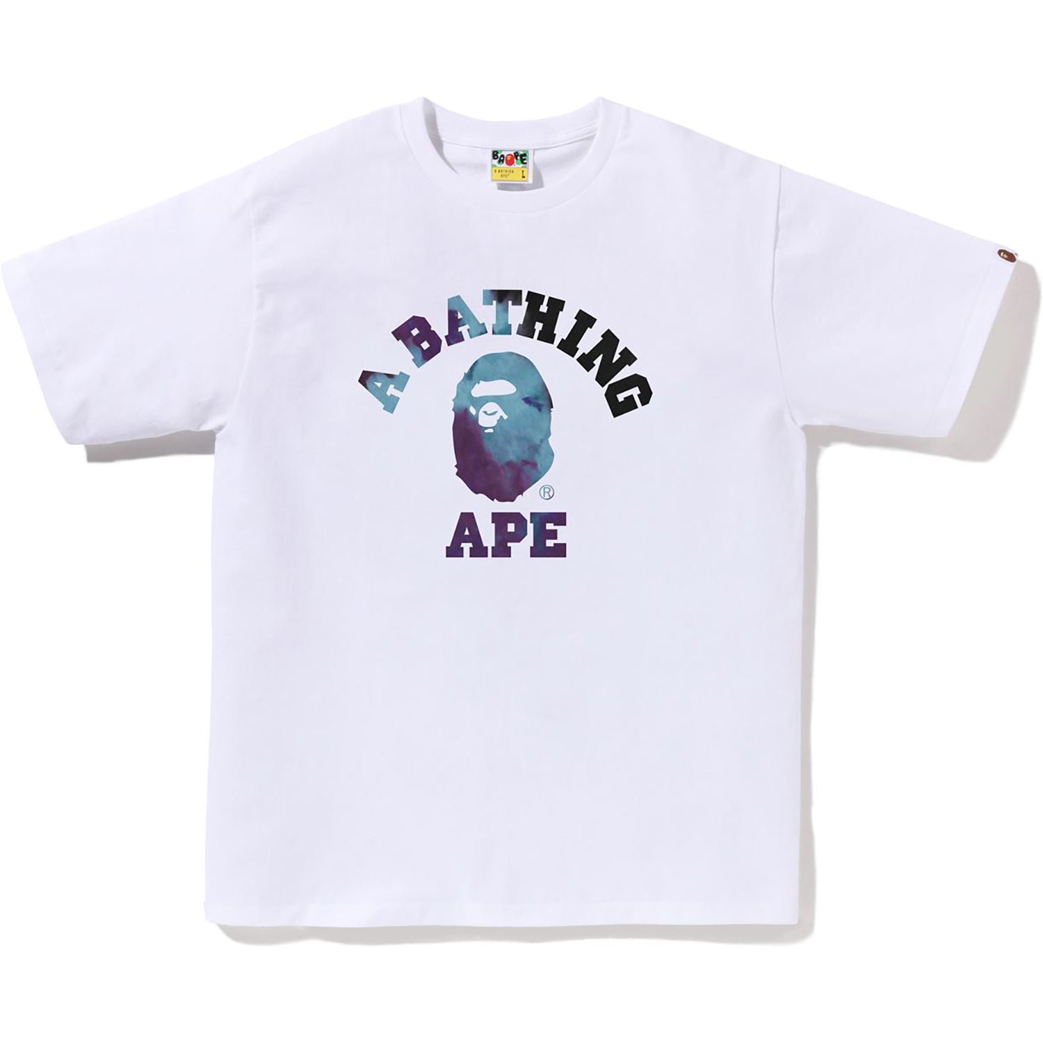 TIE DYE COLLEGE TEE - Men's Cotton T-Shirt | BAPE – us.bape.com