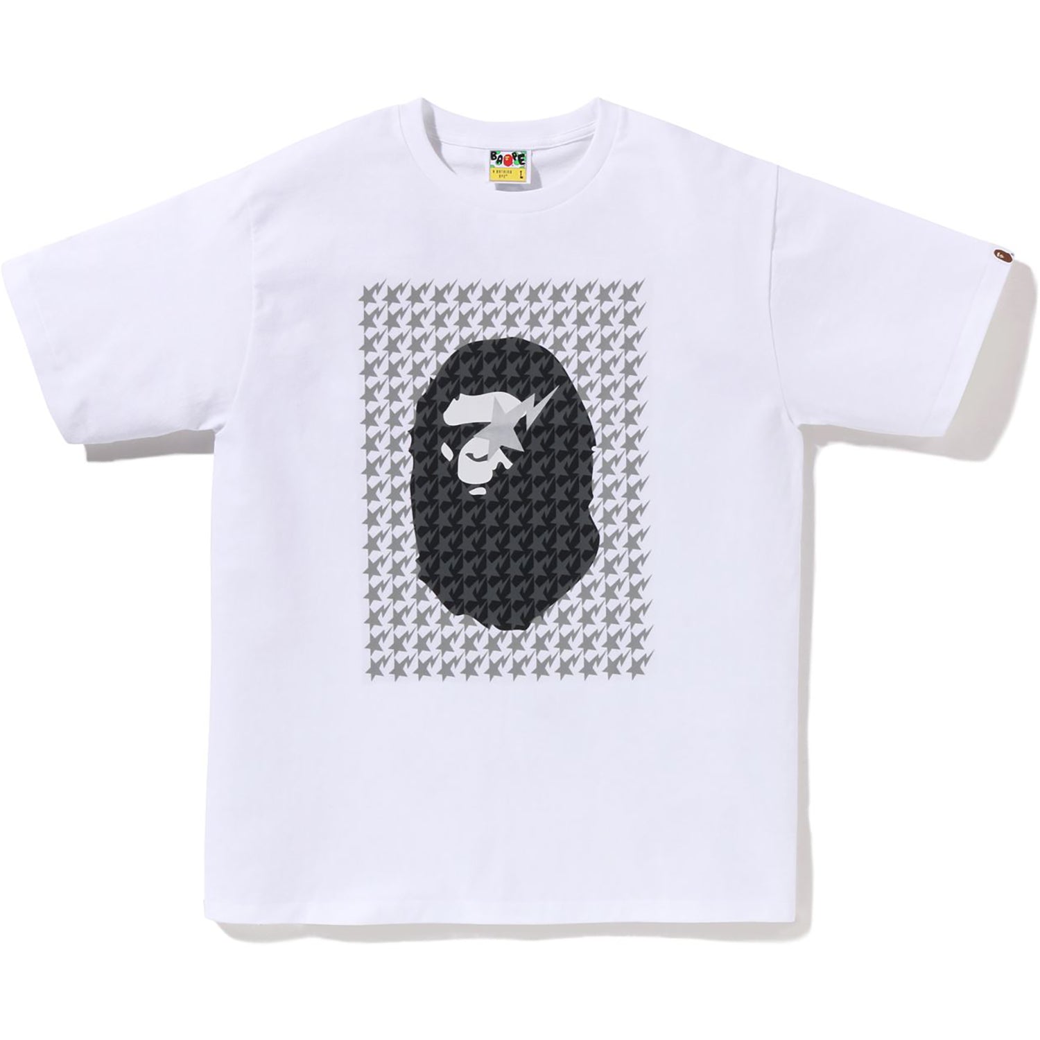 STA HOUNDSTOOTH APE HEAD TEE MENS – us.bape.com