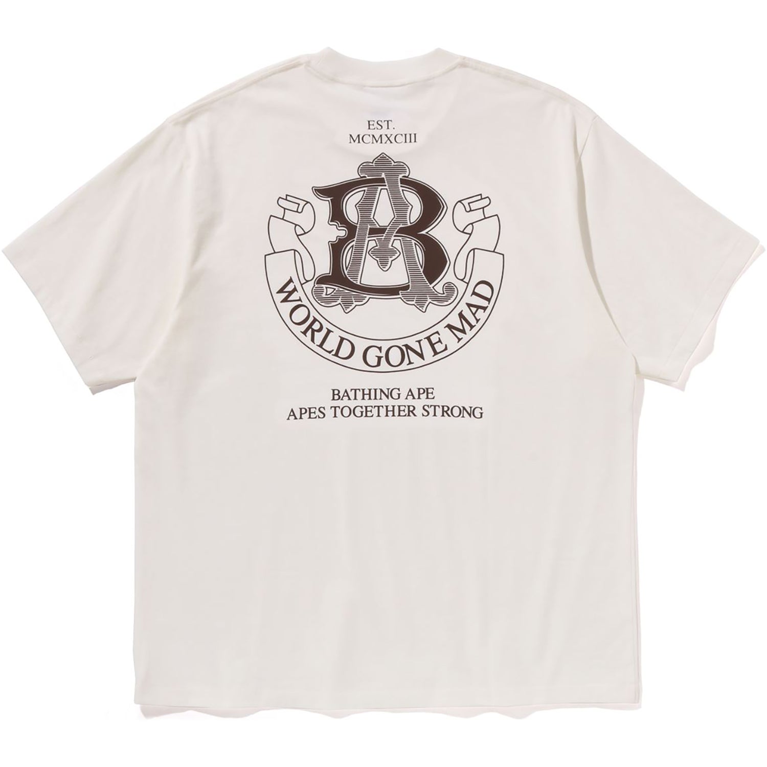 MOUSSY A BATHING APE COLLEGE PATCH TEE 【 BAPE X MOUSSY COLLEGE