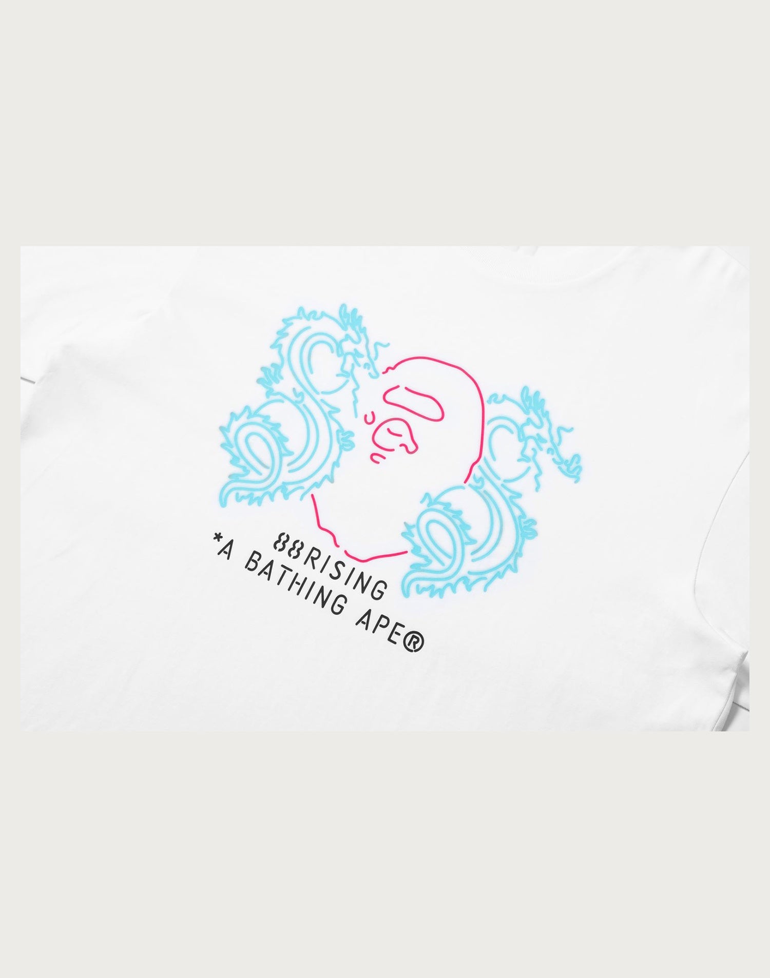 BAPE X 88RISING NEON LOGO RELAXED FIT TEE MENS