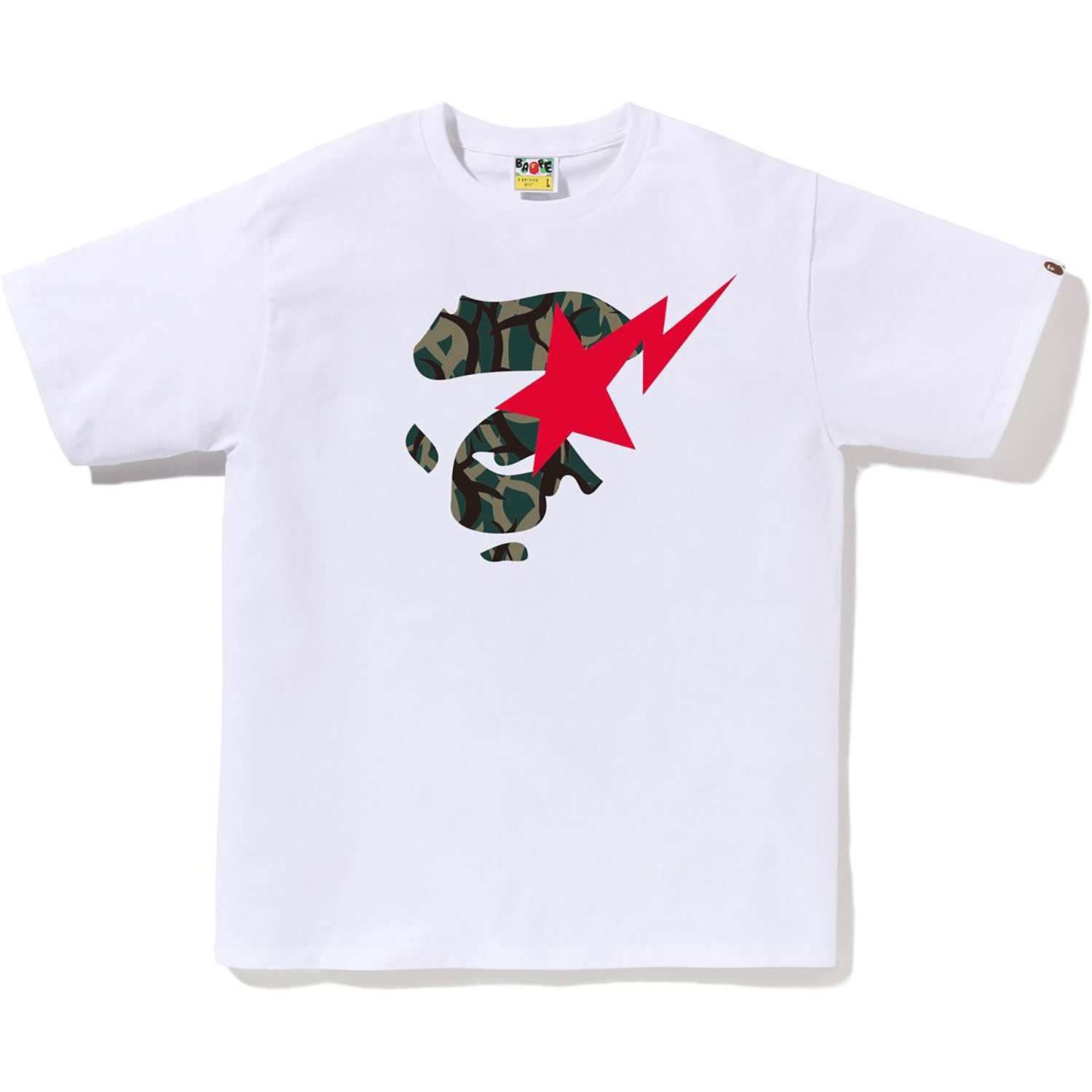 ファッション通販 安い APE CAMO TRIAL FACE us.bape.com – MENS TEE STA トップス