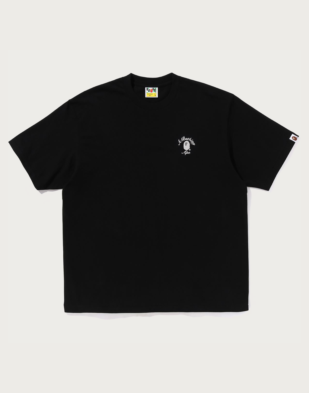 BAPE MENS ONE POINT APE HEAD COLLEGE RELAXED FIT T-SHIRT