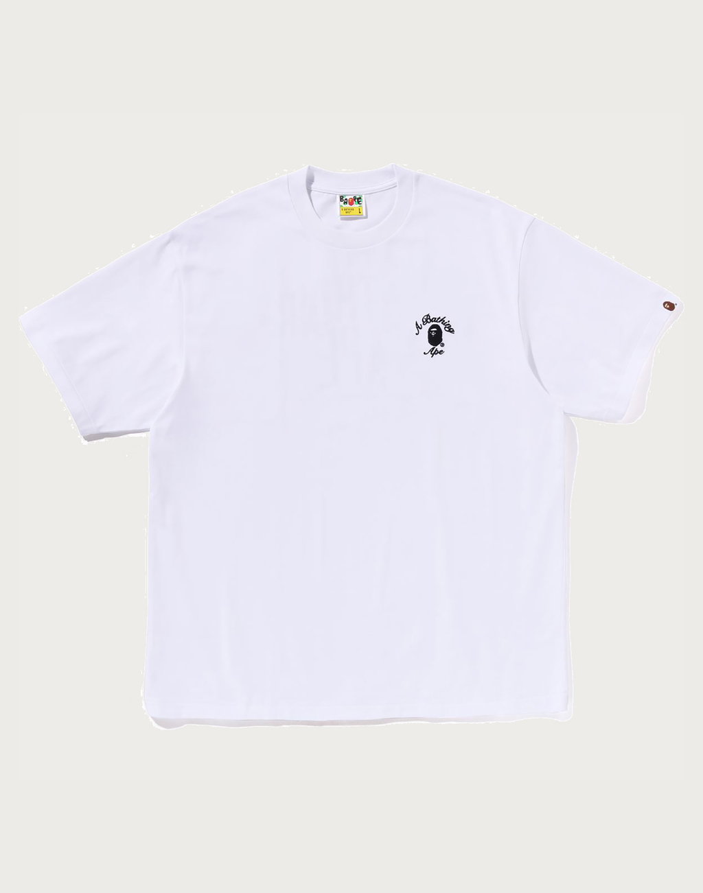 BAPE MENS ONE POINT APE HEAD COLLEGE RELAXED FIT T-SHIRT