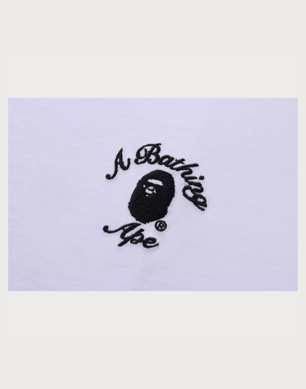 BAPE MENS ONE POINT APE HEAD COLLEGE RELAXED FIT T-SHIRT