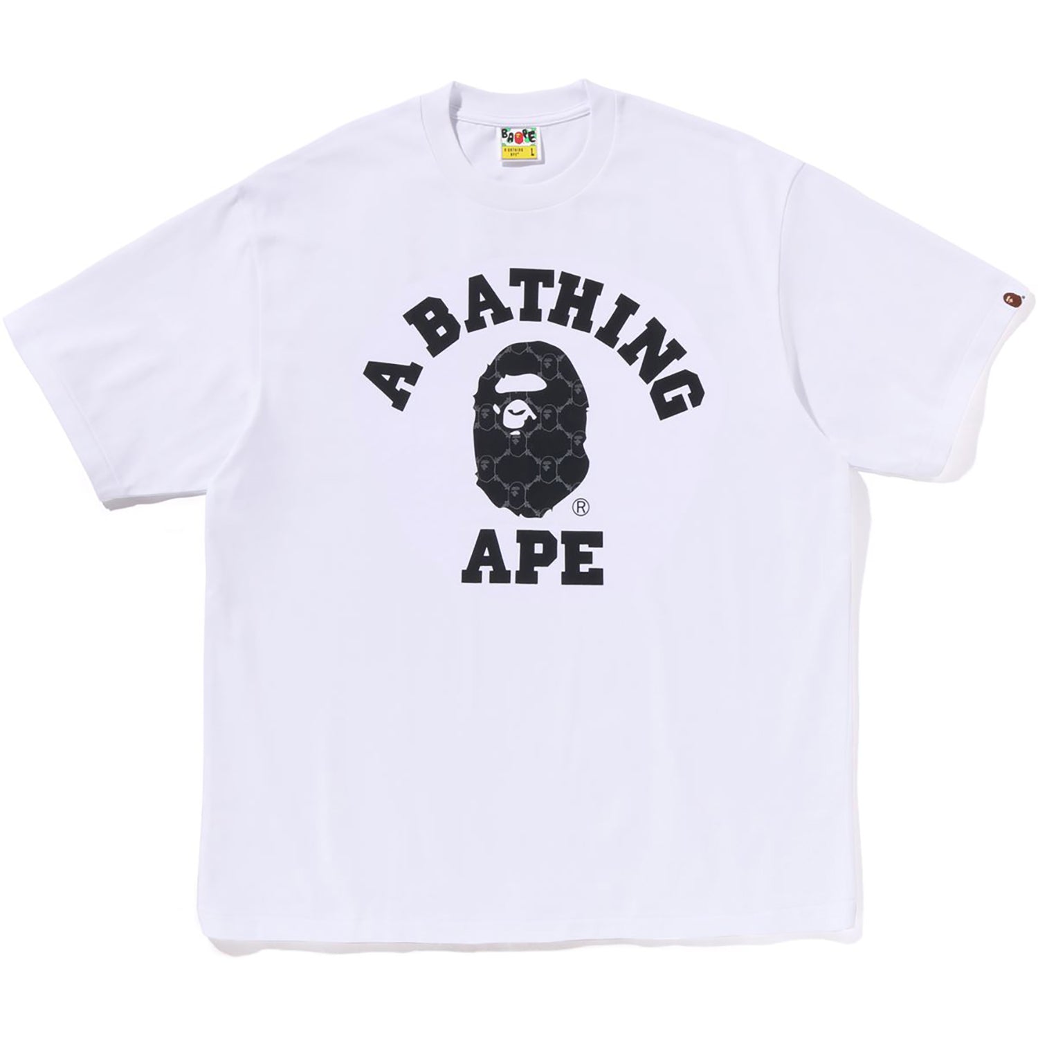 BAPE College Monogram Ape Head Relaxed Fit Tee Black Men's