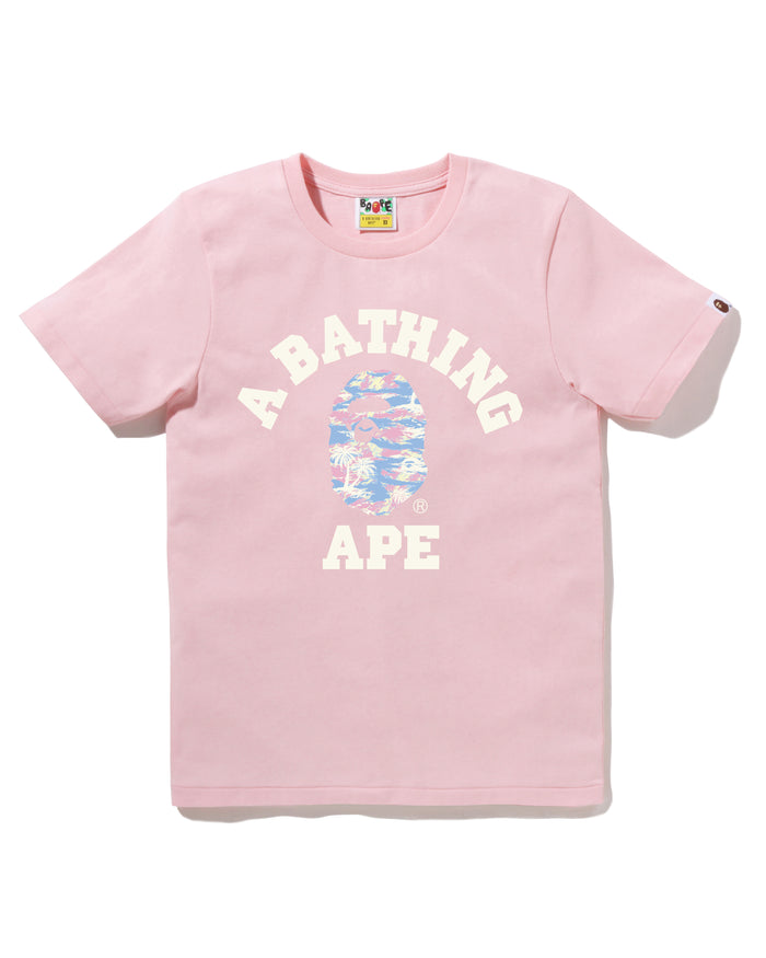 PALM TREE CAMO COLLEGE TEE LADIES