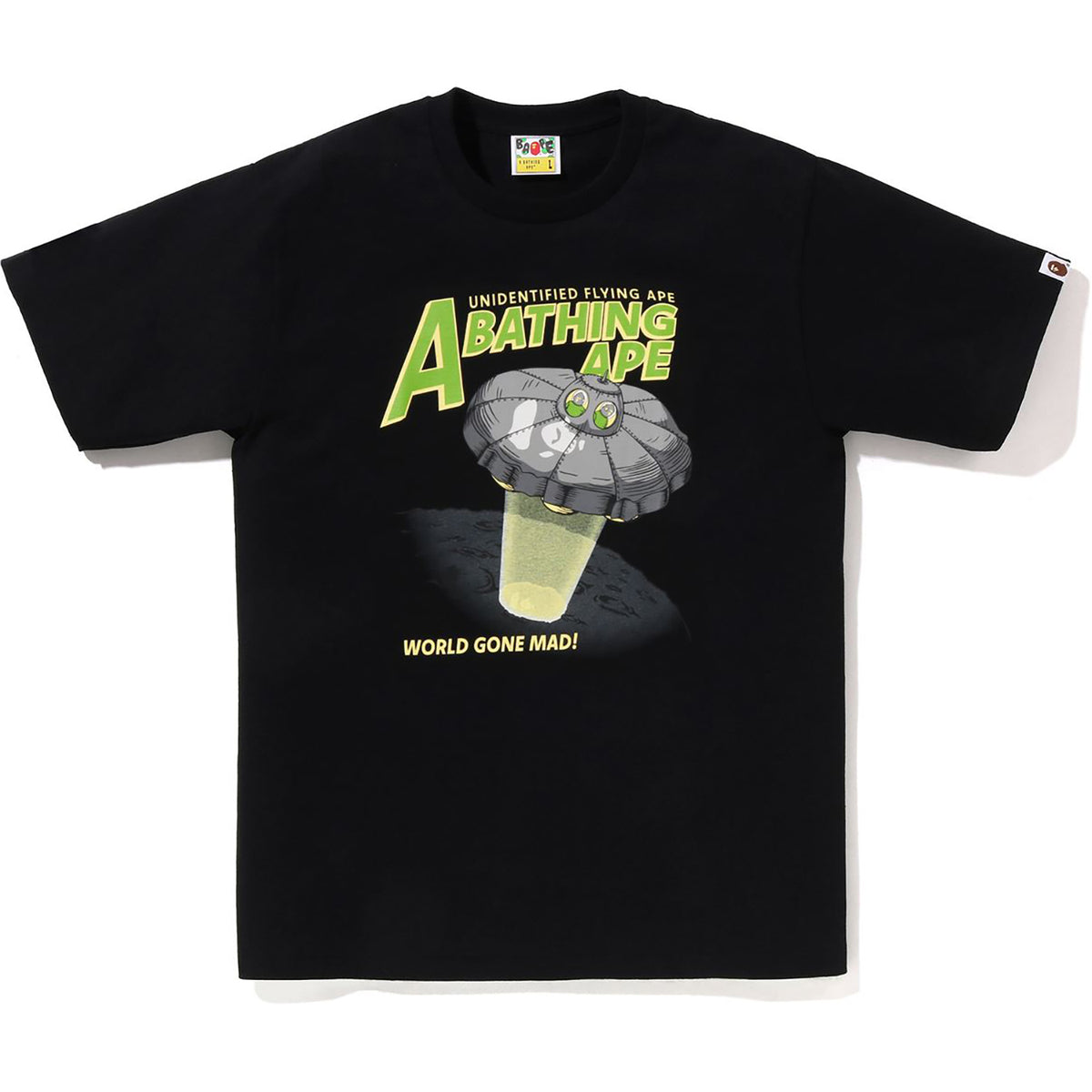 APE HEAD UFO ON MOON TEE MENS
