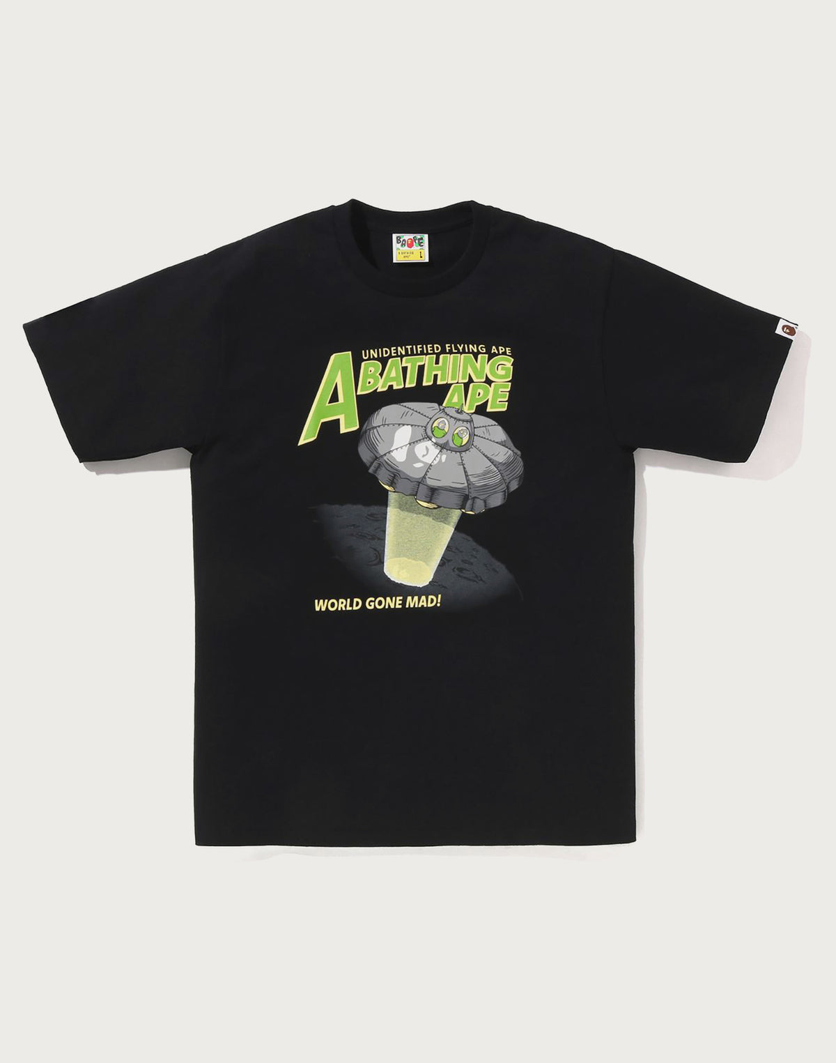 APE HEAD UFO ON MOON TEE MENS