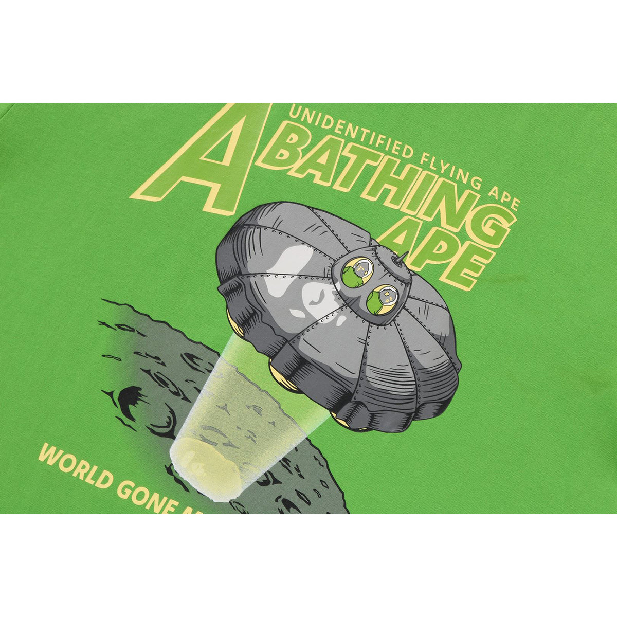 APE HEAD UFO ON MOON TEE MENS
