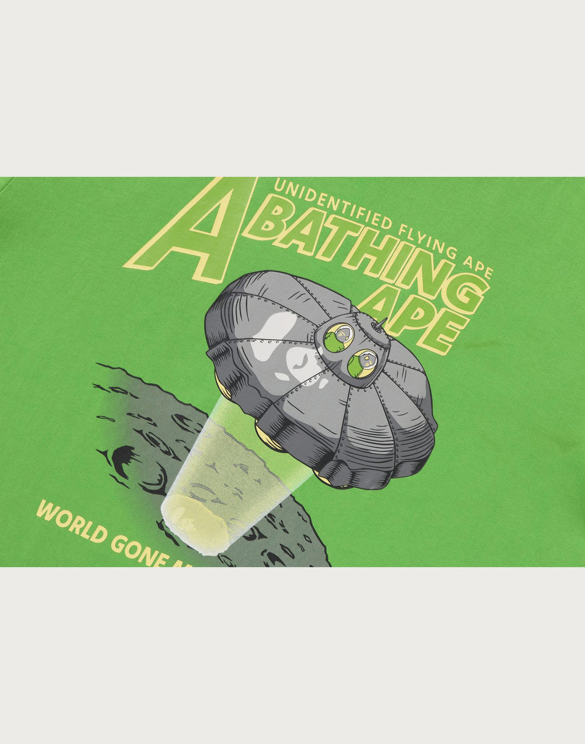 APE HEAD UFO ON MOON TEE MENS