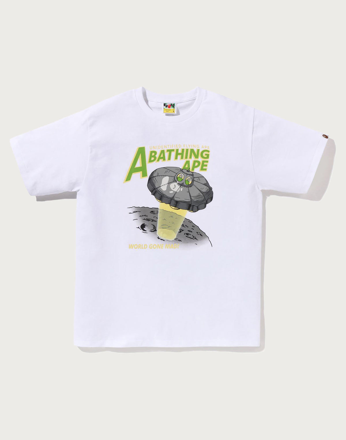 APE HEAD UFO ON MOON TEE MENS