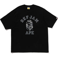 BAPE X DEF JAM CAMO COLLEGE RELAXED FIT TEE MENS