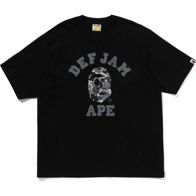 BAPE X DEF JAM CAMO COLLEGE RELAXED FIT TEE MENS