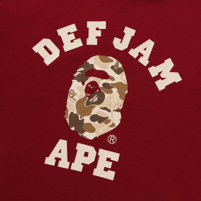 BAPE X DEF JAM CAMO COLLEGE RELAXED FIT TEE MENS