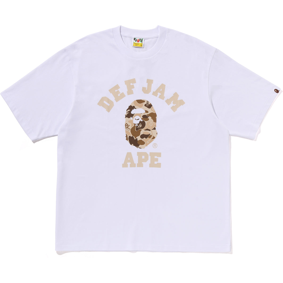 BAPE X DEF JAM CAMO COLLEGE RELAXED FIT TEE MENS