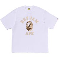 BAPE X DEF JAM CAMO COLLEGE RELAXED FIT TEE MENS