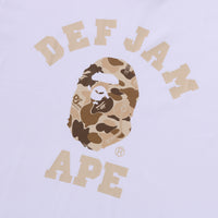 BAPE X DEF JAM CAMO COLLEGE RELAXED FIT TEE MENS