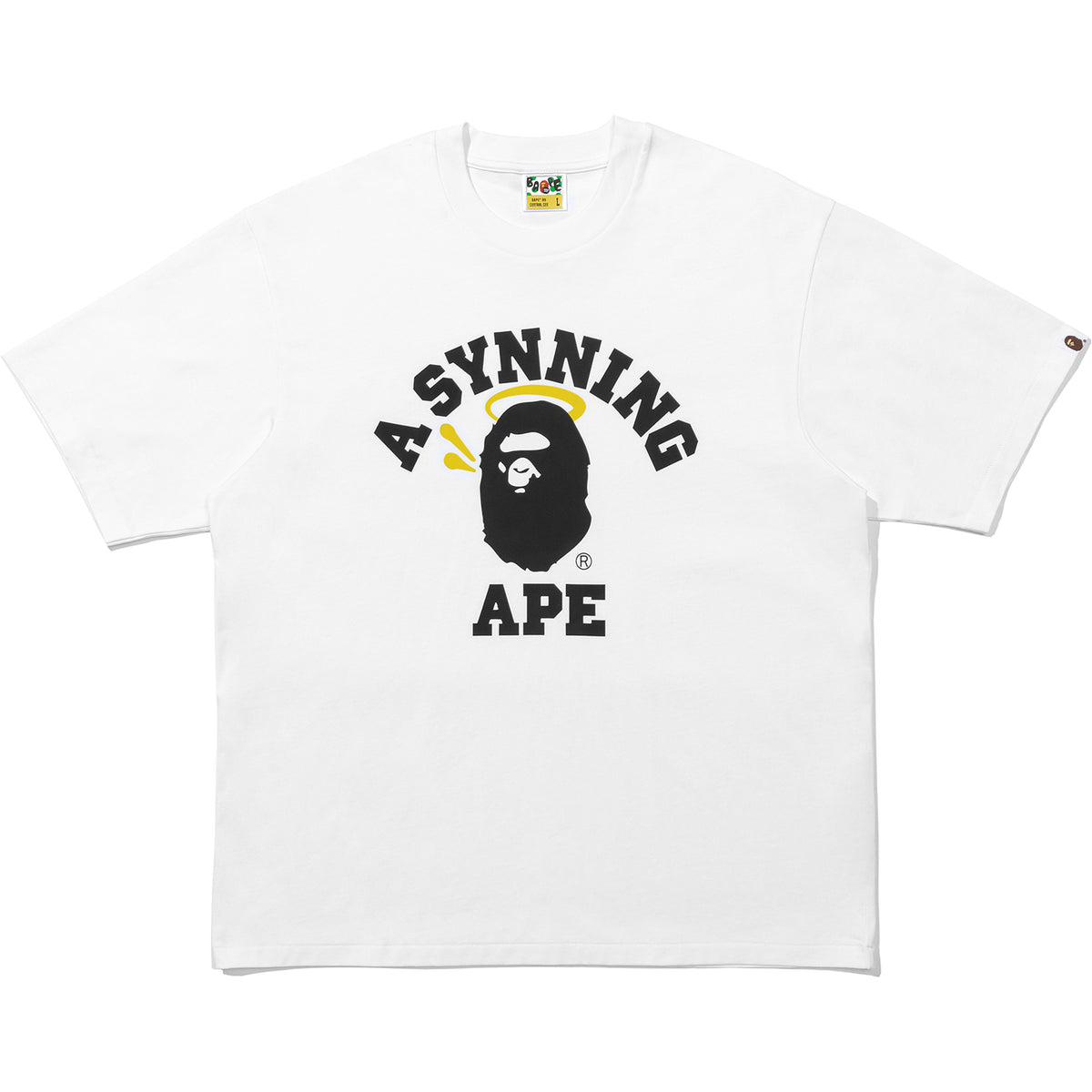 BAPE X SPOTIFY BY CENTRAL CEE COLLEGE RELAXED FIT TEE MENS