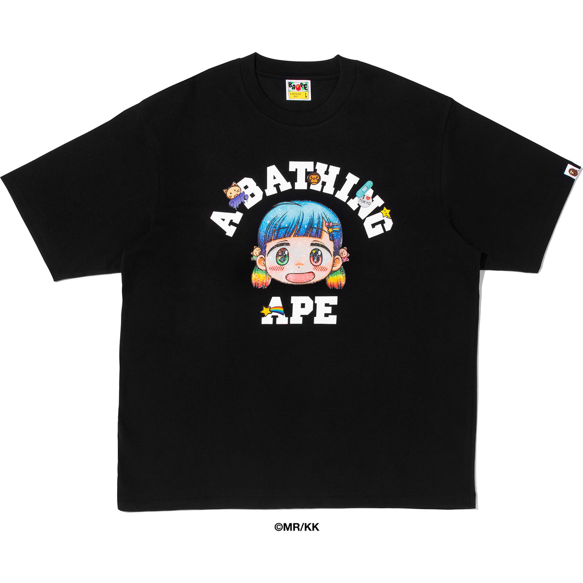 BAPE X MR. COLLEGE RELAXED FIT TEE MENS