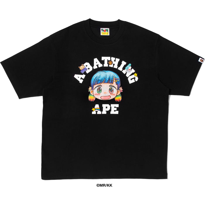 BAPE X MR. COLLEGE RELAXED FIT TEE MENS