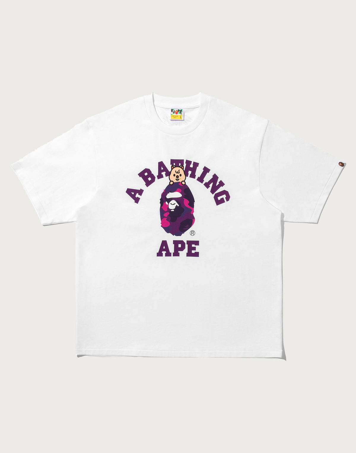 BAPE X STRAY KIDS HAN QUOKKA COLLEGE TEE MENS