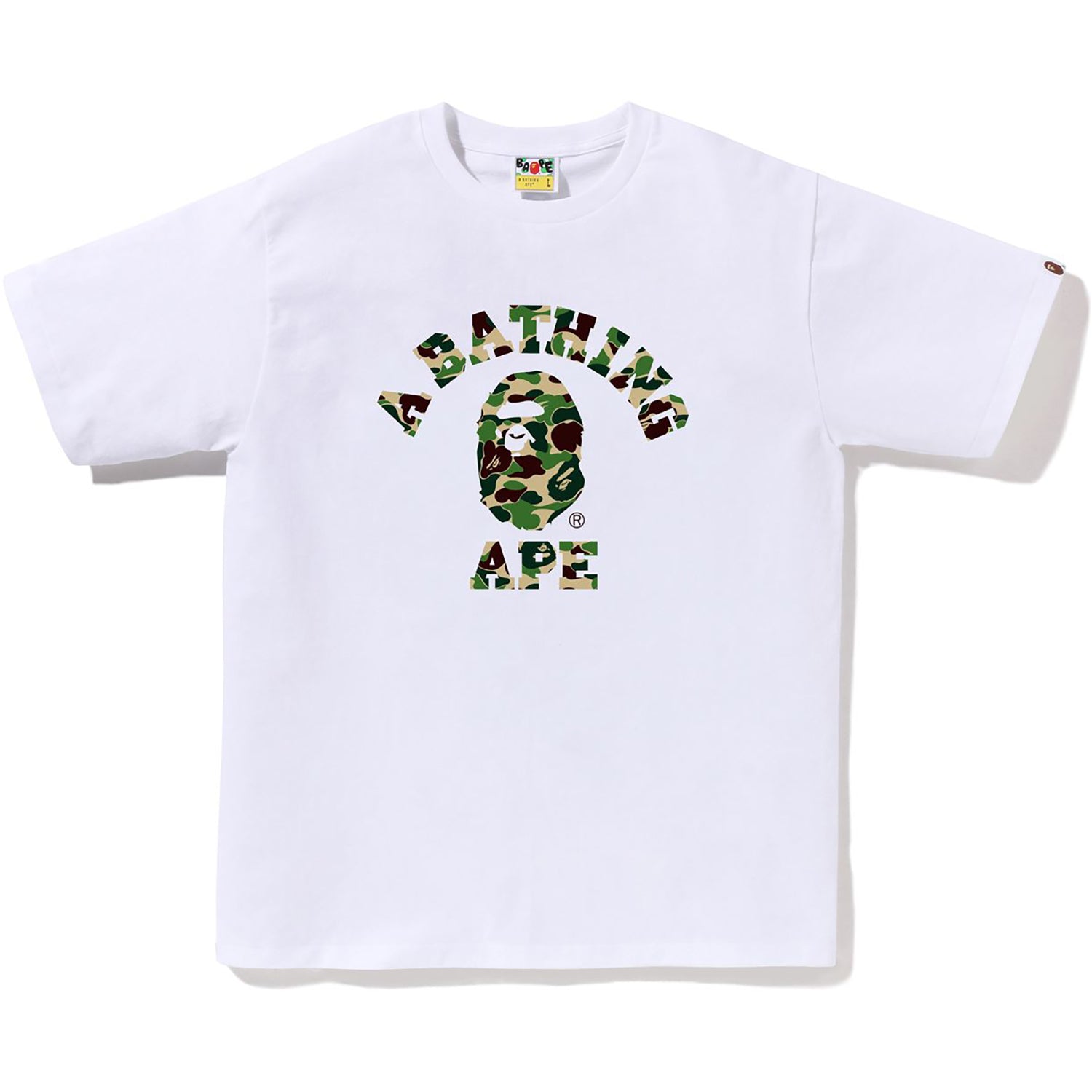 BAPE Mens ABC Camo College Tee – Stylish Cotton T-Shirt – us.bape.com