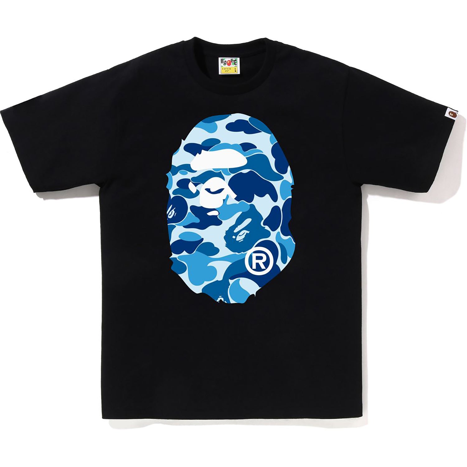アベイジングエイプ BAPE カモ ファスナー　エイプビッグ ヘッドTシャツ BAPE Mens Cotton ABC CAMO Big Ape Head T-Shirt – us.bape.com