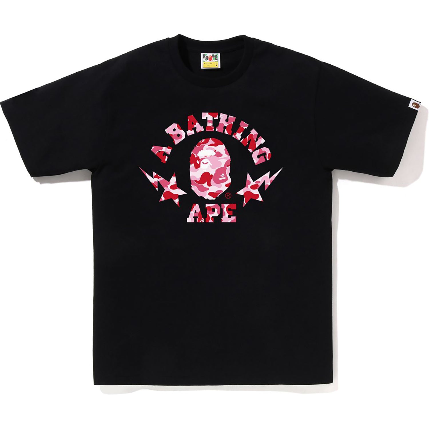 BAPE Mens ABC CAMO STA College T-Shirt - Stylish Cotton T-Shirt