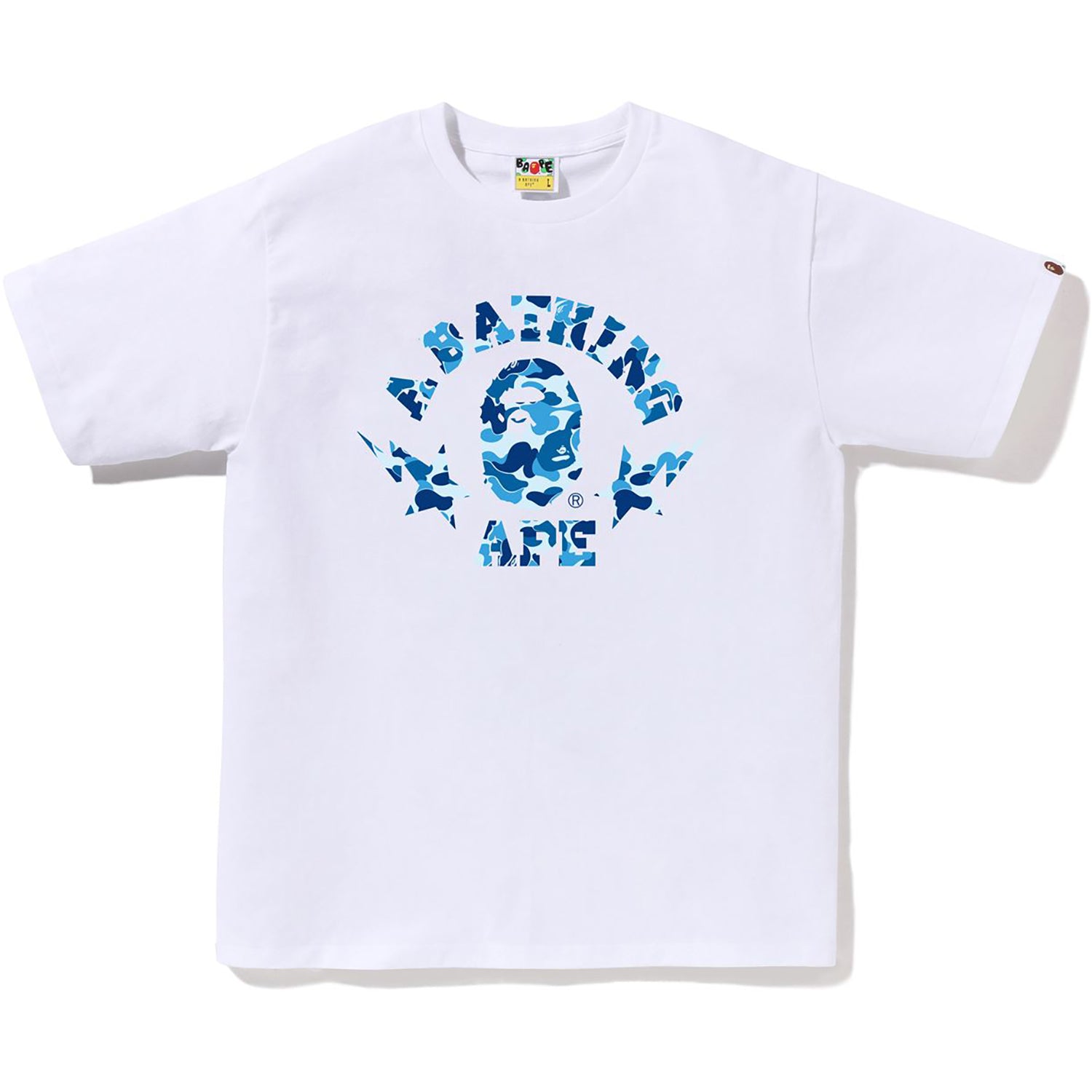 BAPE Mens ABC CAMO STA College T-Shirt - Stylish Cotton T-Shirt