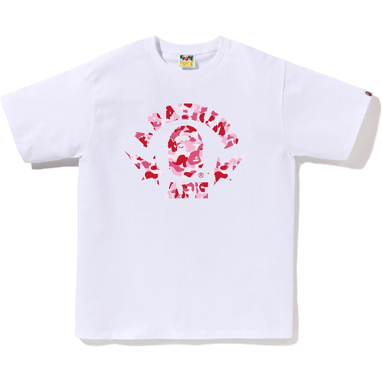 BAPE Mens ABC CAMO STA College T-Shirt - Stylish Cotton T-Shirt