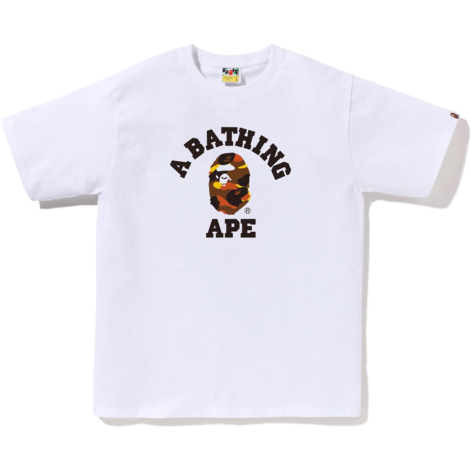 Bape 1ST CAMO College Tee - Autumn Camo Print | Bathing Ape USA
