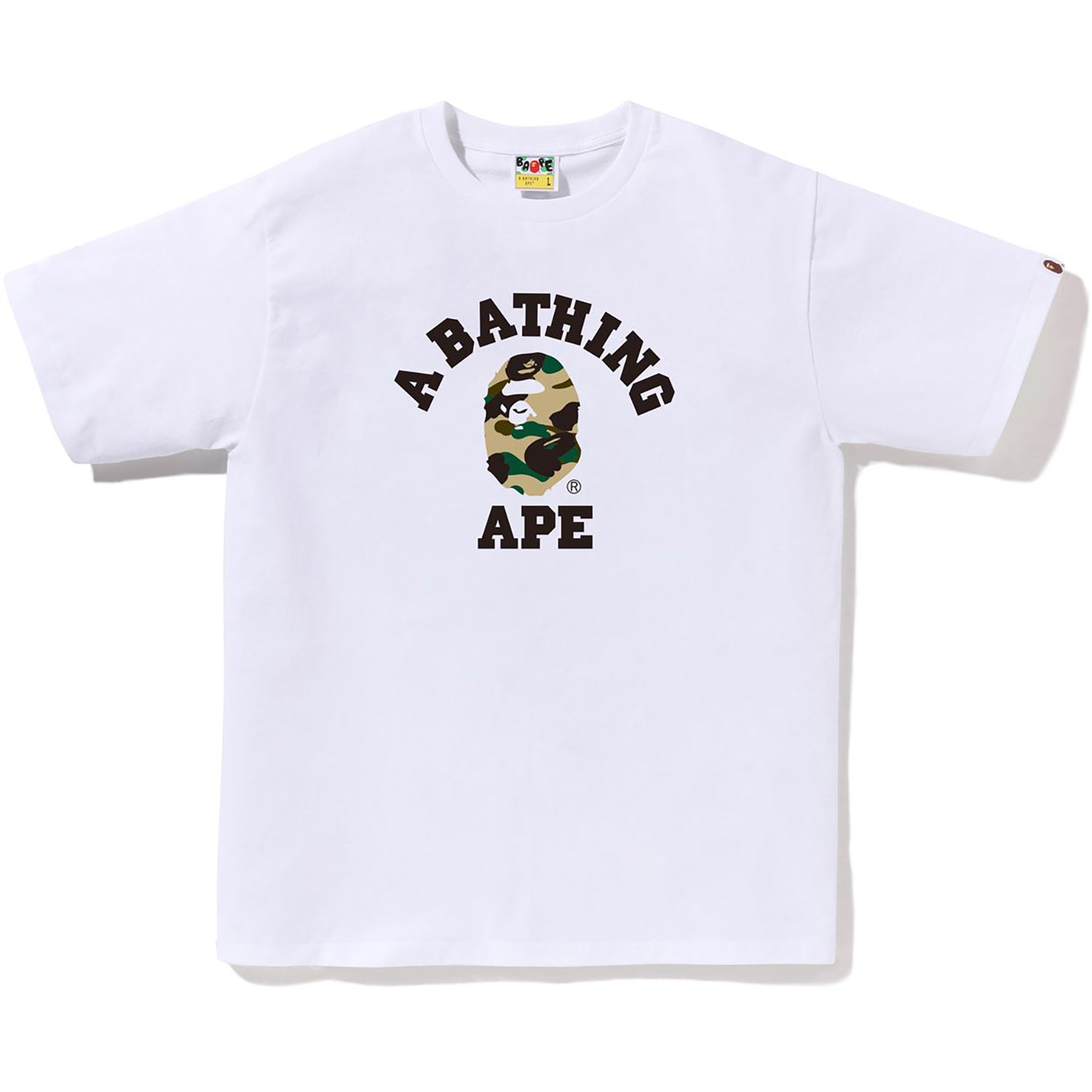 Bape 1ST CAMO College Tee - Autumn Camo Print | Bathing Ape USA
