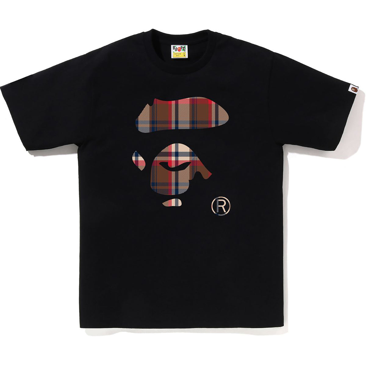 BAPE CHECK APE FACE TEE MENS