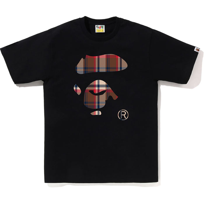 BAPE CHECK APE FACE TEE MENS