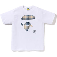BAPE CHECK APE FACE TEE MENS