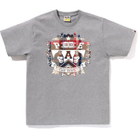 BAPE CHECK UNIVERSITY EMBLEM TEE MENS